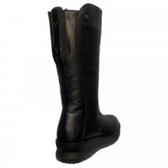 Чоботи жіночі шкіряні BLESSO 19 06 чорний хутро 