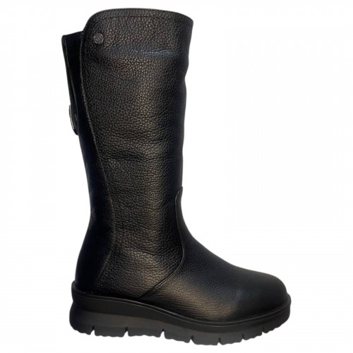 Чоботи жіночі шкіряні BLESSO 19 06 чорний хутро