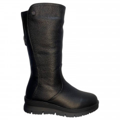 Чоботи жіночі шкіряні BLESSO 19 06 чорний хутро 