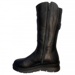 Чоботи жіночі шкіряні BLESSO 19 06 чорний хутро 