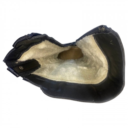 Чоботи жіночі шкіряні BLESSO 19 06 чорний хутро