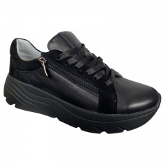 Кроссовки женские кожаные VLADEKS 1289 черные