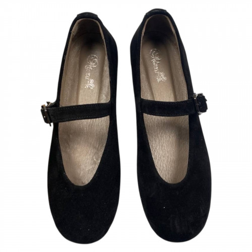 Балетки женские замшевые ALEXA 23 01 черные