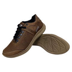 Кроссовки мужские кожаные LORD E9 47 бежевые перфорация