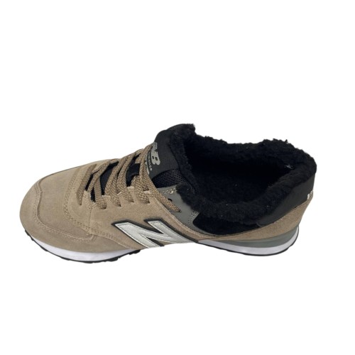 Кроссовки мужские New Balalance замшевые 574 (900-23) бежевый мех