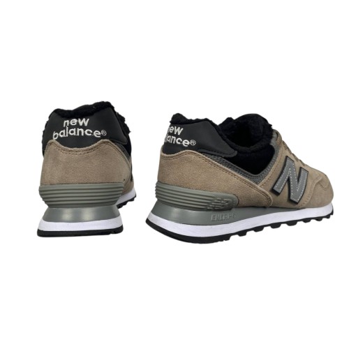 Кроссовки мужские New Balalance замшевые 574 (900-23) бежевый мех
