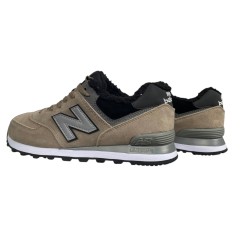 Кроссовки мужские New Balalance замшевые 574 (900-23) бежевый мех