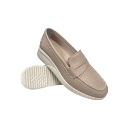 Мокасины женские кожаные ATO 700 04 бежевые