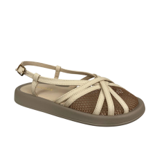 Босоножки женские кожаные CAMELLIA 423 16 молочная лат.