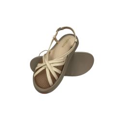 Босоножки женские кожаные CAMELLIA 423 16 молочная лат.