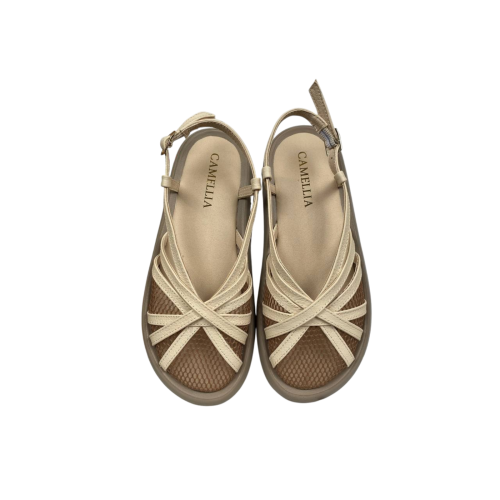 Босоножки женские кожаные CAMELLIA 423 16 молочная лат.