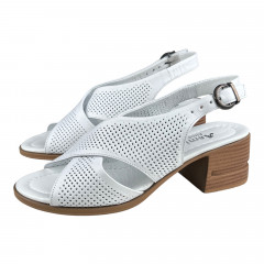 Босоножки Женские кожаные ASMIN 404 белый