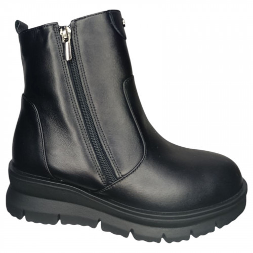 Черевики жіночі шкіряні BLESSO Т3 01 чорний хутро 