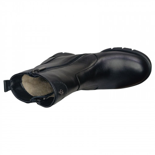 Черевики жіночі шкіряні BLESSO Т3 01 чорний хутро 