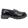 Лоферы женские кожаные ALLSY 196102 черные лаковые 220158L