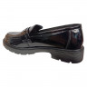 Лоферы женские кожаные ALLSY 196102 черные лаковые 220158L