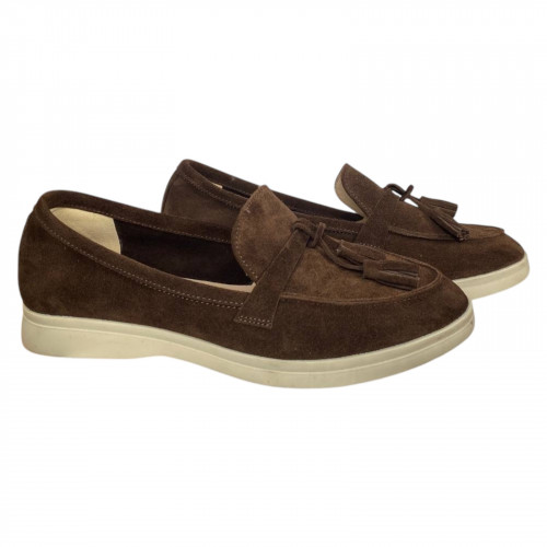 Лоферы женские замшевые U.SPIRIT 5033 25 шоколадные