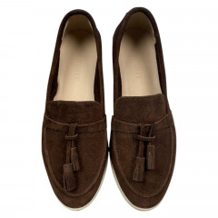 Лоферы женские замшевые U.SPIRIT 5033 25 шоколадные