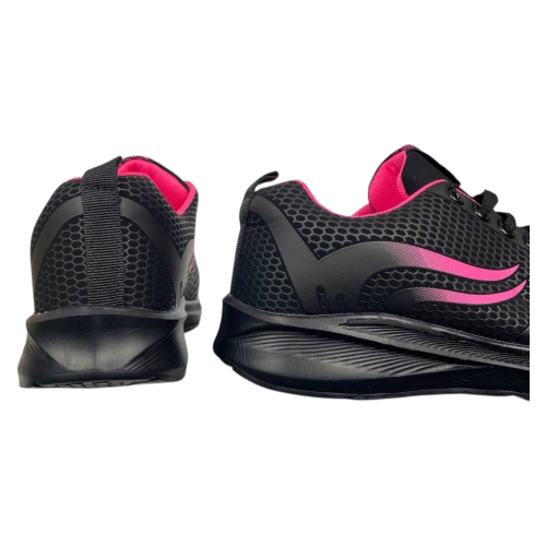 Кросівки жіночі текстильні SPORT W125 чорний/рожевий