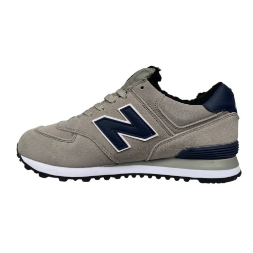 Кроссовки мужские New Balalance замшевые 574 (900-22) серый мех