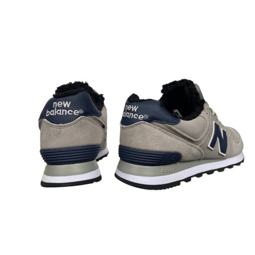 Кроссовки мужские New Balalance замшевые 574 (900-22) серый мех
