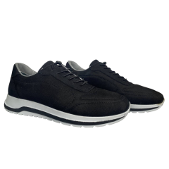 Кросівки чоловічі замшеві ATO 110 01 чорні