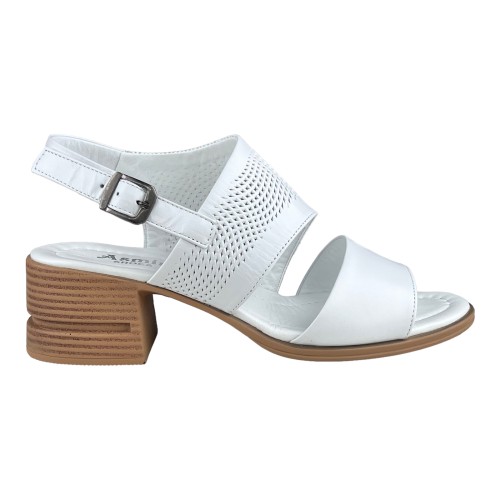 Босоніжки Жіночі шкіряні ASMIN 400 білий