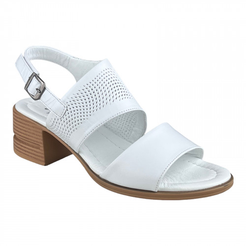 Босоніжки Жіночі шкіряні ASMIN 400 білий