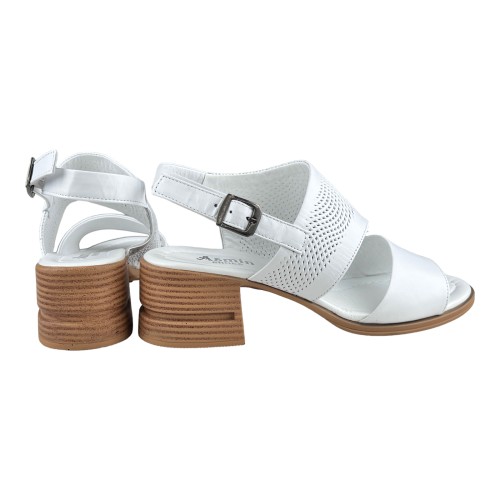 Босоніжки Жіночі шкіряні ASMIN 400 білий
