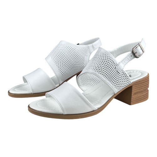 Босоніжки Жіночі шкіряні ASMIN 400 білий