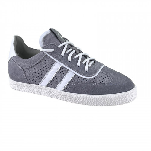 Кеды Женские замшевые CAMELLIA 225/1 серый перфорация