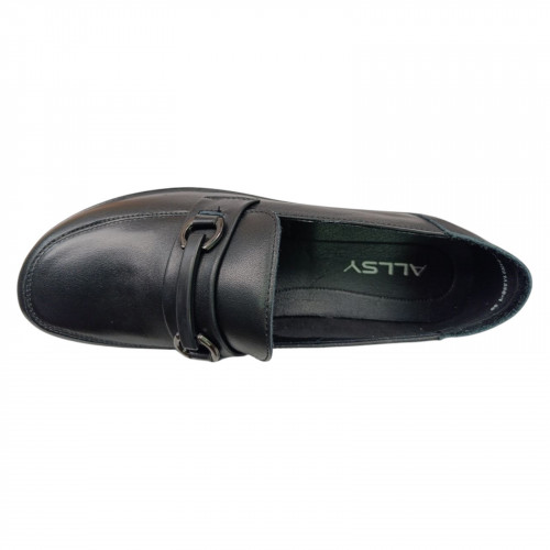 Лофери жіночі шкіряні ALLSY 196339 чорні LT-24N21A335-1