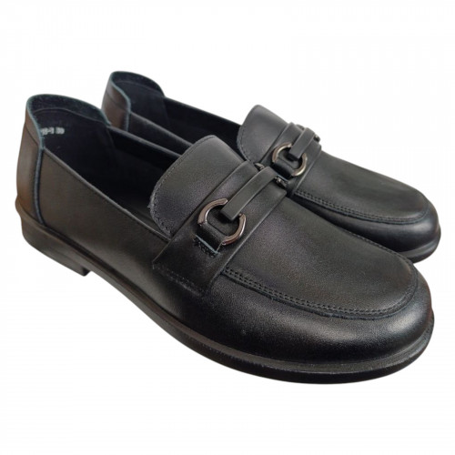 Лофери жіночі шкіряні ALLSY 196339 чорні LT-24N21A335-1