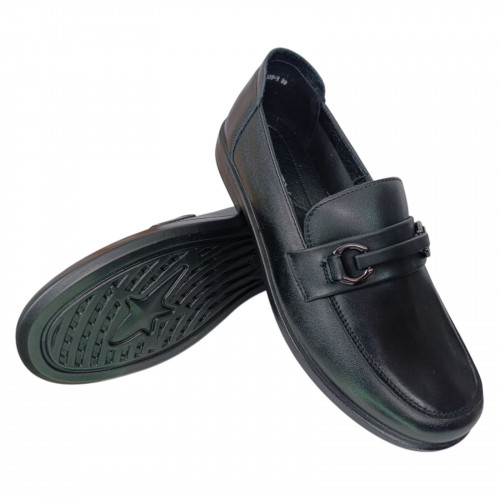 Лофери жіночі шкіряні ALLSY 196339 чорні LT-24N21A335-1