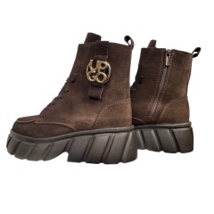 Черевики жіночі замшеві DINO RICHI 705 25 шоколадні хутро