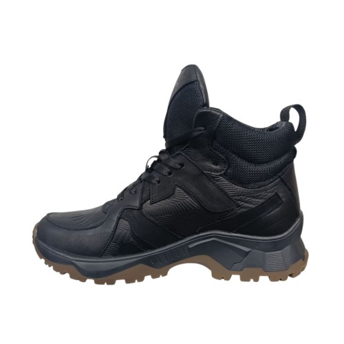 Черевики чоловічі шкіряні DENAR B-1 чорний хутро 