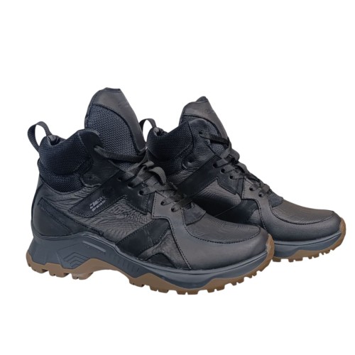 Черевики чоловічі шкіряні DENAR B-1 чорний хутро 