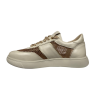 Кроссовки женские кожаные текстильные CAMELLIA 219 04 бежевые