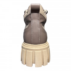 Ботинки Женские кожаные ALEXA 664 бежевый байка