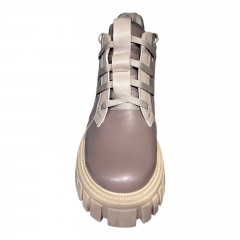 Ботинки Женские кожаные ALEXA 664 бежевый байка