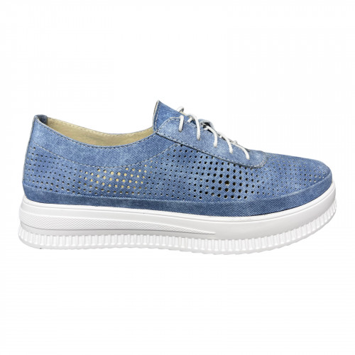 Кроссовки Женские кожаные PRELLESTA 2024 джинс 69/1