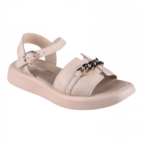 Босоножки Женские кожаные LEONI 030 06 пудра