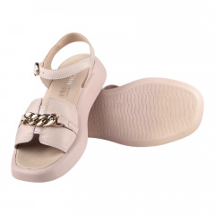 Босоножки Женские кожаные LEONI 030 06 пудра