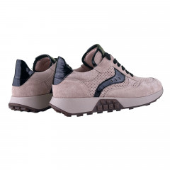 Кроссовки Женские кожаные CAMELLIA 205/1/35 17 молочный замш лак