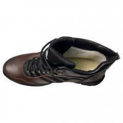 Кроссовки мужские кожаные GULLIVER Б55 08 коричневый мех