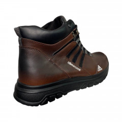 Кроссовки мужские кожаные GULLIVER Б55 08 коричневый мех