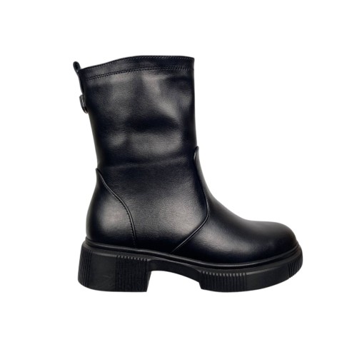 Черевики жіночі шкіряні BLESSO 25 15 чорні хутро