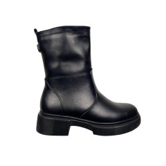 Черевики жіночі шкіряні BLESSO 25 15 чорні хутро