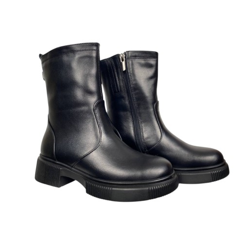 Черевики жіночі шкіряні BLESSO 25 15 чорні хутро