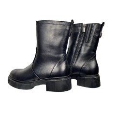 Черевики жіночі шкіряні BLESSO 25 15 чорні хутро